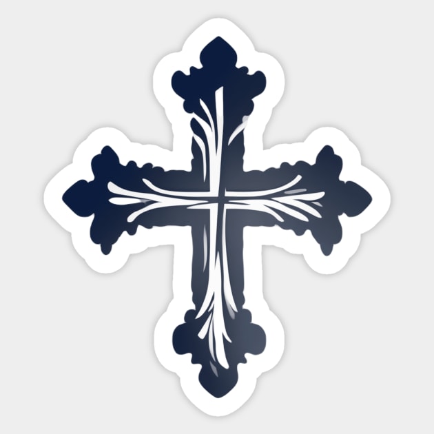 Cross Navy Shadow Silhouette Anime Style Collection No. 212 Sticker by cornelliusy